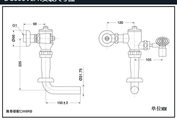 toto脚踏式大便冲洗阀 蹲坑冲水器 脚踩冲水阀dc603vlr/vlfr