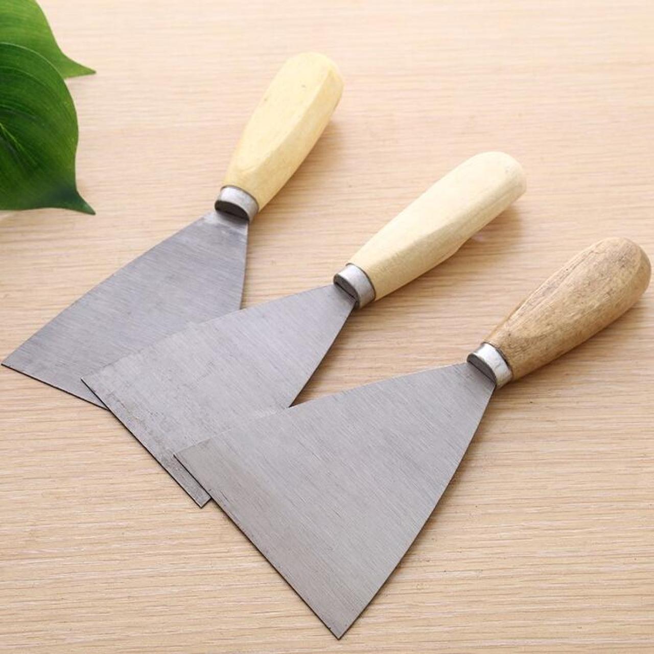 木柄铁铲刀铁板刮刀抹刀腻子刀工具可烙饼油灰刀 油漆铲刀