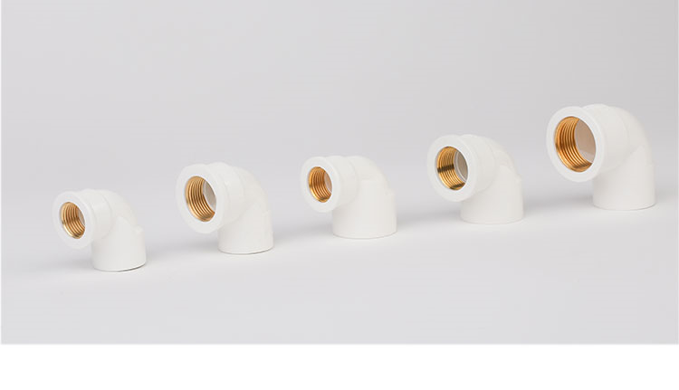 公元给水pvc铜螺纹弯头内丝弯头90度 内丝弯头 25x1/2 1